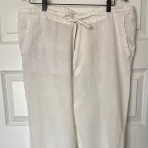 Bruno New York Men’s White Linen Pants - Large